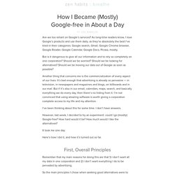 » How I Became (Mostly) Google-free in About a Day