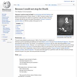 Because I could not stop for Death - Wikipedia, the free encyclopedia-Mozilla Firefox