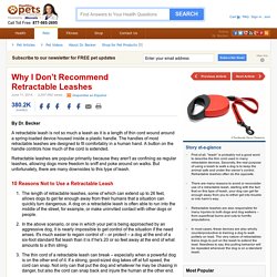 Dr. Becker: 10 Reasons Not to Use a Retractable Leash