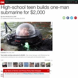 Justin Beckerman builds working one-man submarine