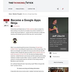Become a Google Apps Ninja