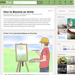 How to Become an Artist: 8 steps
