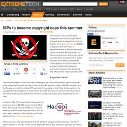 ISPs to become copyright cops this summer