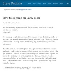How to Become an Early Riser