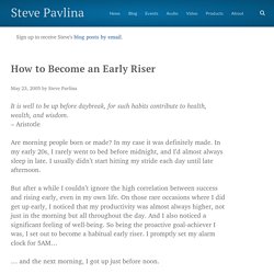 How to Become an Early Riser - StumbleUpon