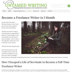 Become a Freelance Writer in 1 Month