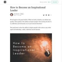 How to Become an Inspirational Leader