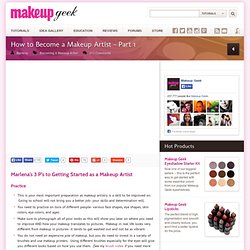How to Become a Makeup Artist – Part 1
