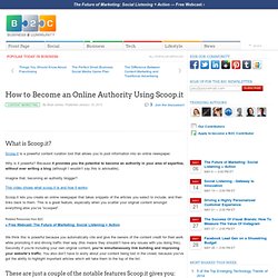 How to Become an Online Authority Using Scoop.it