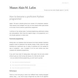 How to become a proficient Python programmer