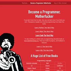 Become a Programmer, Motherfucker