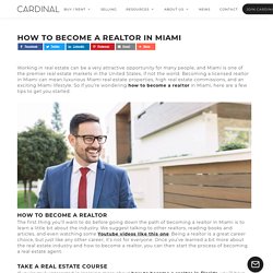 How to Become A Realtor in Miami