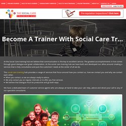 Become A Trainer With Social Care Training