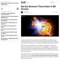 Dim Star Becomes 7 Times Hotter in 160 Seconds