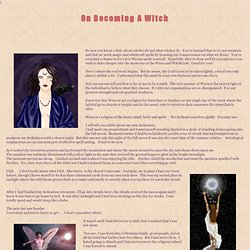 Becoming a Witch