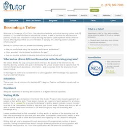 Becoming an e-Tutor Online Tutor