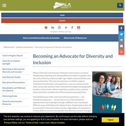 Becoming an Advocate for Diversity and Inclusion