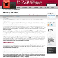 Becoming Net Savvy (EDUCAUSE Quarterly)