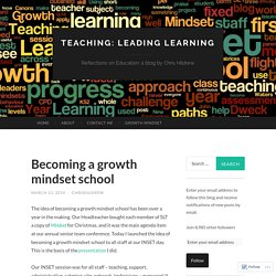 Becoming a growth mindset school