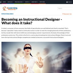 Becoming an Instructional Designer - What does it take?