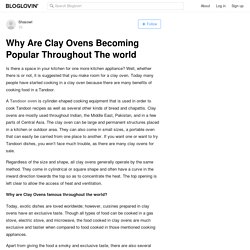 Why Are Clay Ovens Becoming Popular Throughout The world