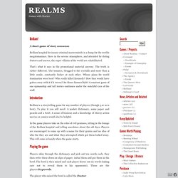 Bedlam - A Megalomaniac Storytelling Game
