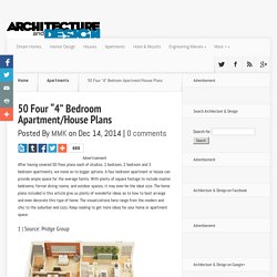 50 Four “4” Bedroom Apartment/House Plans