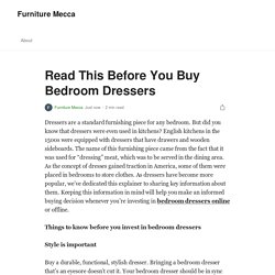 Read This Before You Buy Bedroom Dressers
