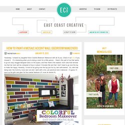 East Coast Creative: How to Paint a Mosaic Accent Wall {Bedroom Makeover}