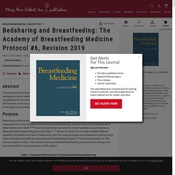 Bedsharing and Breastfeeding: The Academy of Breastfeeding Medicine Protocol #6, Revision 2019