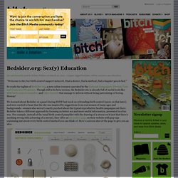 Bedsider.org: Sex(y) Education