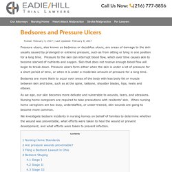 Bedsores and Pressure Ulcers - Ohio Nursing Home Abuse and Neglect Lawyers - Cleveland Nursing Home Abuse and Neglect Lawyers