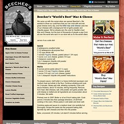 Beechers "Worlds Best" Mac &Cheese - StumbleUpon