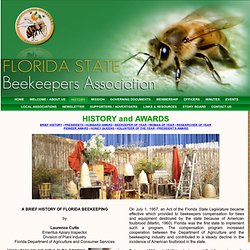 HISTORY of BEEKEEPING, Florida State Beekeepers Association