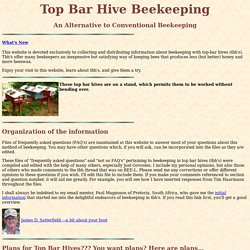Beekeeping in Top-Bar Hives (tbh's)