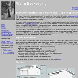 Plans for constructing a Warr hive