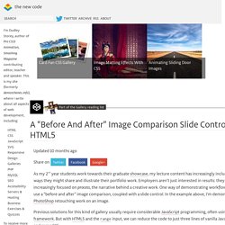 A “Before And After” Image Comparison Slide Control in HTML5