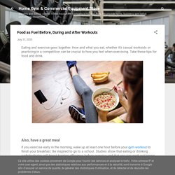 Food as Fuel Before, During and After Workouts