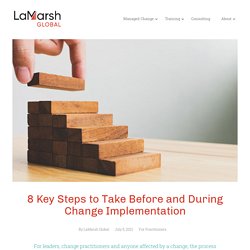 8 Key Steps to Take Before and During Change Implementation