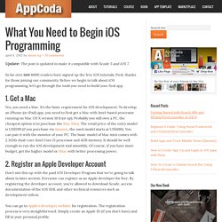 What You Need to Begin iOS Programming - AppCoda