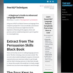 Advanced Hypnotic NLP Language Pattern Example