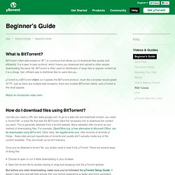 A Beginner's Guide to BitTorrent - Videos & Guides - Help - µTorrent
