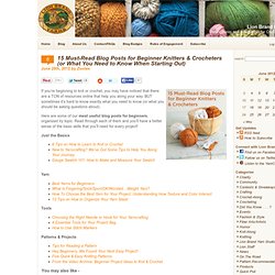 What Every New or Beginner Knitter & Crocheter Needs to Know
