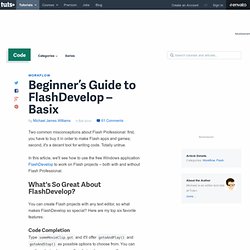 Beginner's Guide to FlashDevelop