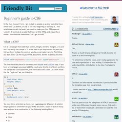 Beginners Guide To CSS & Standards - Friendly Bit