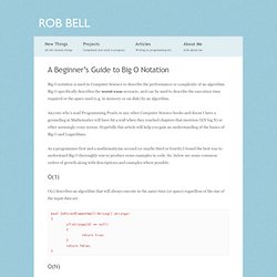 A Beginner’s Guide to Big O Notation « Rob Bell