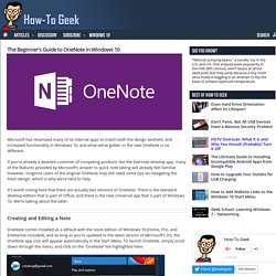The Beginner’s Guide to OneNote in Windows 10