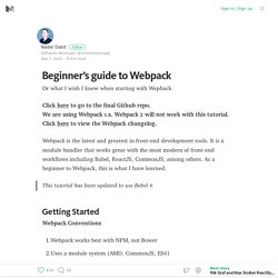 Beginner’s guide to Webpack – Medium