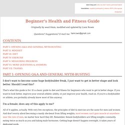 Beginner's Health and Fitness Guide