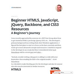 Beginner HTML5, JavaScript, jQuery, Backbone, and CSS3 Resources